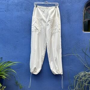SNDYS. white lagenlook drawstring joggers - nwot